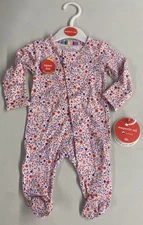 NEW Magnetic Me Infant footed sleeper Premie up to 5 pounds Pink Blue Floral