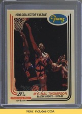 JSA Certified 1989 Franz Portland Trail Blazers Mychal Thompson #19 COA Auto 2k2