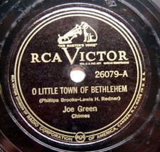 JOE GREEN O Little Town Of Bethlehem & Adeste Fideles RCA Victor 26079 Chimes E