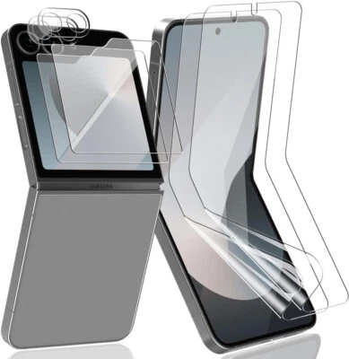 CALARACA Screen Protector for Samsung Galaxy Z Flip 6 5G (TPU Inner/ Glass Outer/Lens )