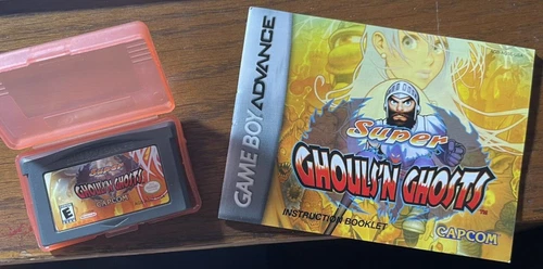 Super Ghouls 'N Ghosts Nintendo Gameboy Advance GBA 2002 Capcom w/Manual, Case