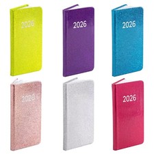 2026 Diary Slim Glitter Week to View Diaries Full Year Journal Calendar Planner
