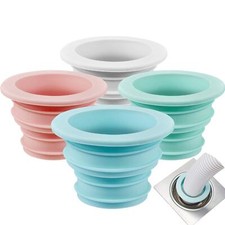 4 Pack Silicone Drain Pipe Hose Plug Sewer Seal Ring for Washing Mashine Laundry