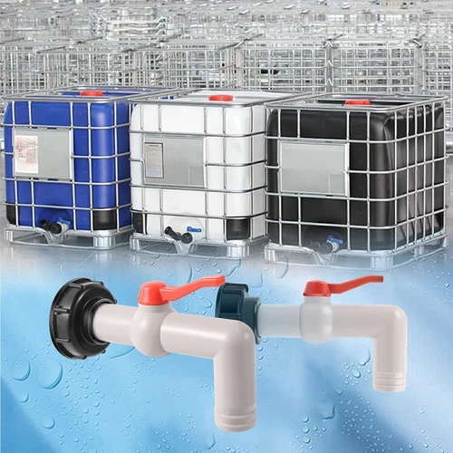 Auslaufhahn IBC Tank Adapter IBC Tank Ablasshahn Auslassventil Kugelauslaufhahn - Bild 10 von 21