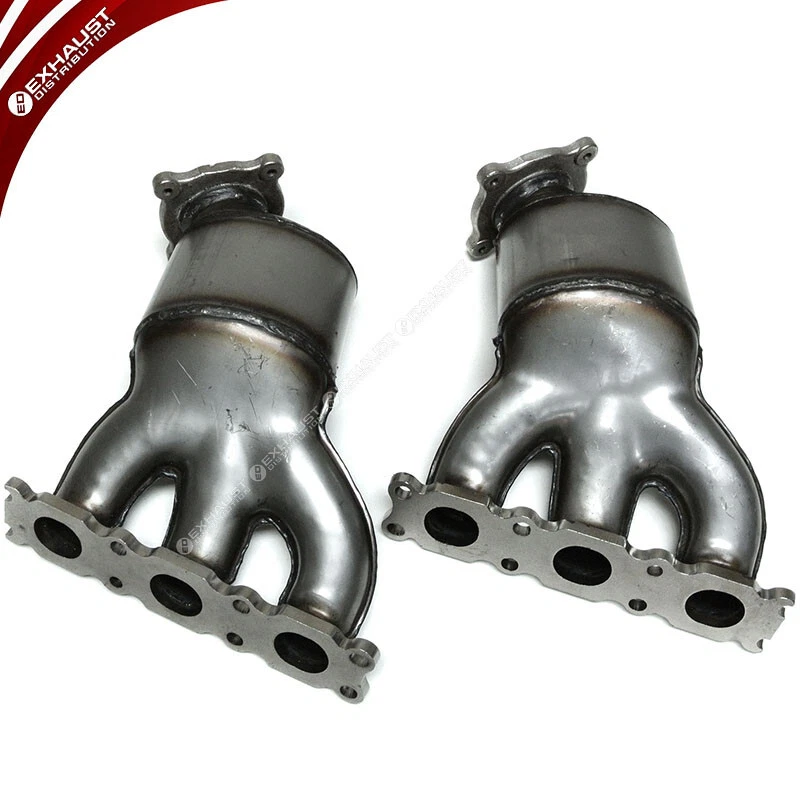 Convertidor catalítico colector Volvo V70 3,2 L 2008-2010 par de 2 piezas Foto 3 de 4