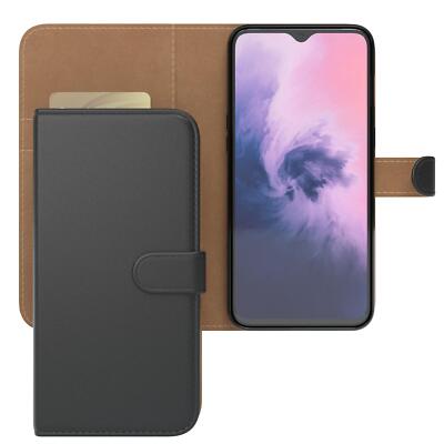 Tasche für OnePlus 7 Handytasche Schutzhülle Hülle Klapp Etui Soft Case Schwarz