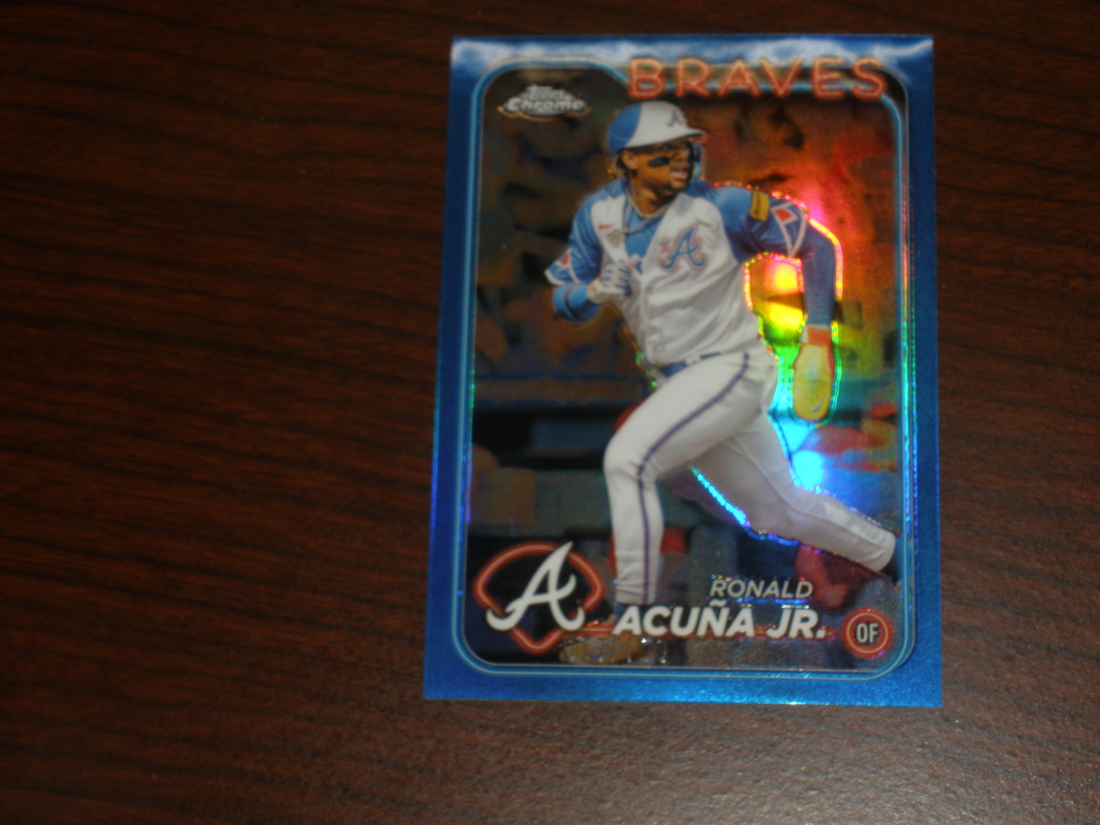 2024 Topps Chrome Blue Refractor #250 Ronald Acuna 017/150