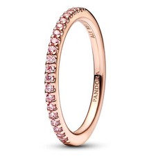 PANDORA Schmuck Damen-Ring Funkelndes Pink Band Roségoldfarben 182999C01