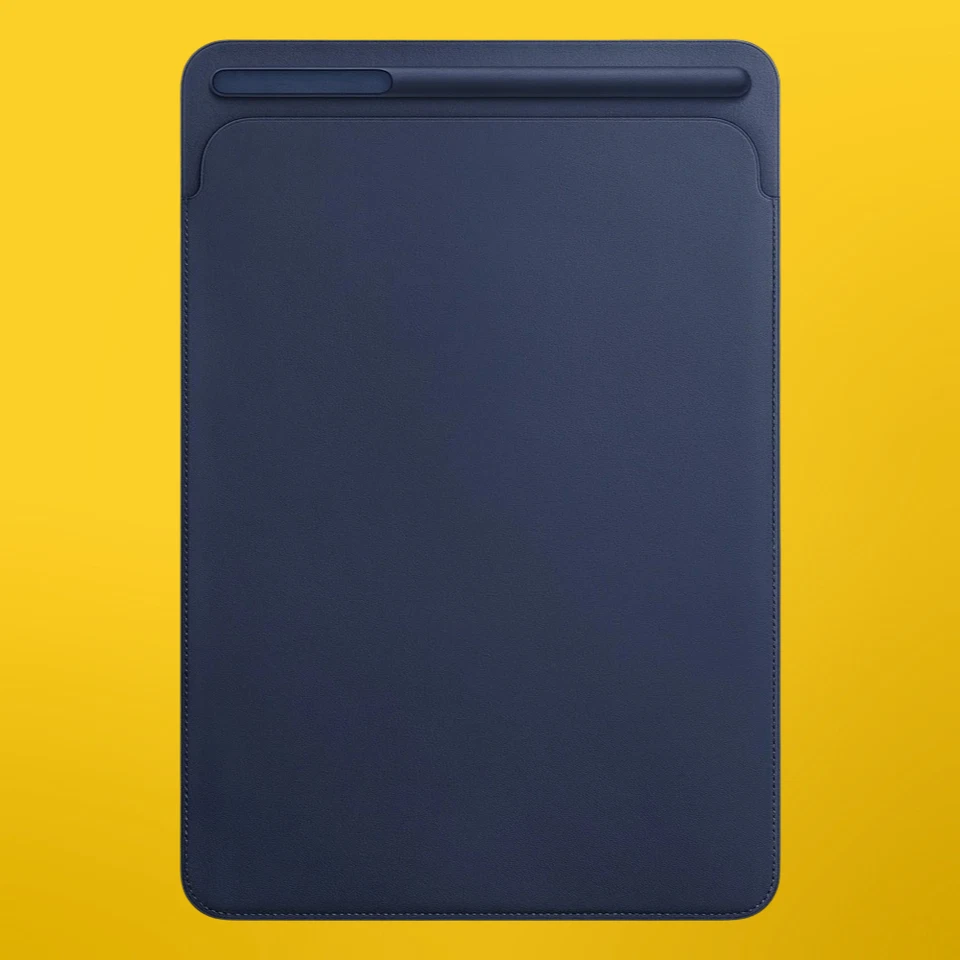 Genuine Apple Leather Sleeve Case for iPad Pro 10.5" & Air 3 - Midnight Blue - Image 3 of 4