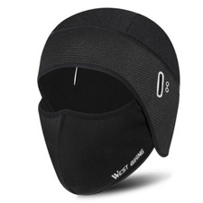 WEST BIKING Winter Sports Cap Ski Cycling Helmet Hat Headwear Face Mask Black