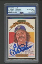 Gorman Thomas 1982 Donruss Diamond Kings Card #26 PSA/DNA Encased Autograph