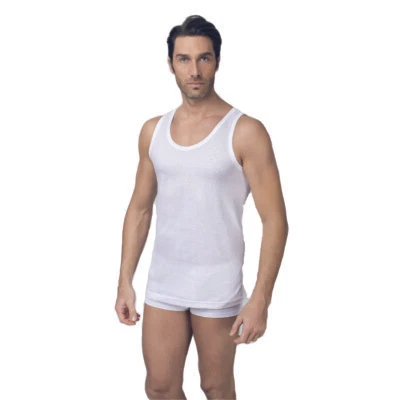 3 Pezzi Canotta Uomo Nottingham VL700 Spalla Larga in Cotone Jersey