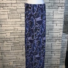 pretty little thing blue floral print plisse maxi skirt size uk 16 new with tags