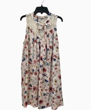 Umgee Dress Women’s Small Floral Flowy Bow Lace Bohemian Hippy Cottagecore
