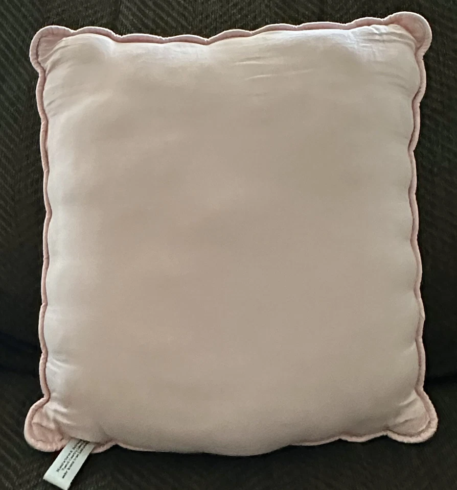 LAURA ASHLEY Lifestyles Set-2 ALMOHADAS DE TIRO marfil y rosa acolchado usado en excelente estado Foto 3 de 4