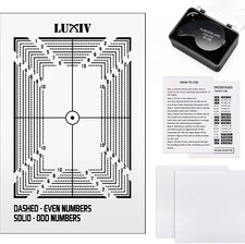 Card Grading Tool Kit with Magnifier & Centering Guide for Baseball & Trading Ca