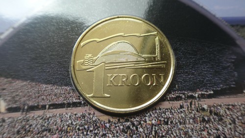 Estonia 1999 1 kroon 130th anniversary of the Estonian Song Festival coin card - Picture 2 of 4