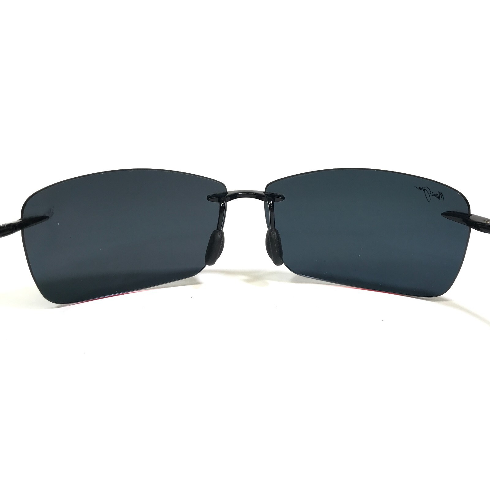 Maui Jim Sunglasses MJ42302 Lighthouse Black Rimless Frames with Blue