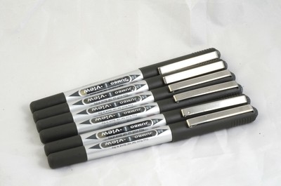 6 SKB Smooth S.K.B G-200 0.5mm BLACK or BLUE Smooth Jumbo View Fine Gel Pens