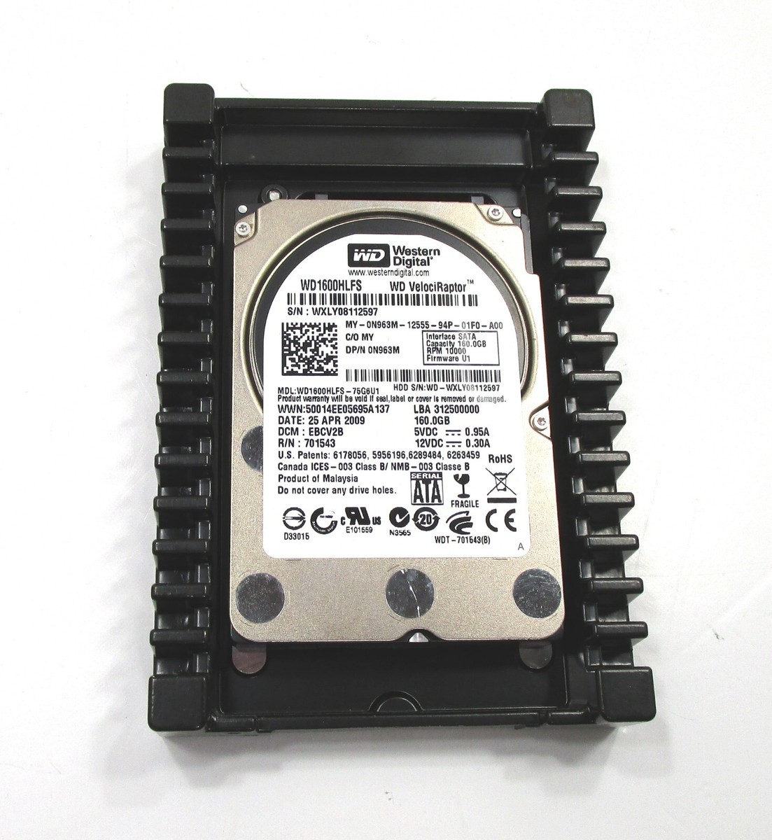 Ad de Vidar デモテープ WESTERN DIGITAL VelociRaptor WD1600HLFS 160GB 3.5