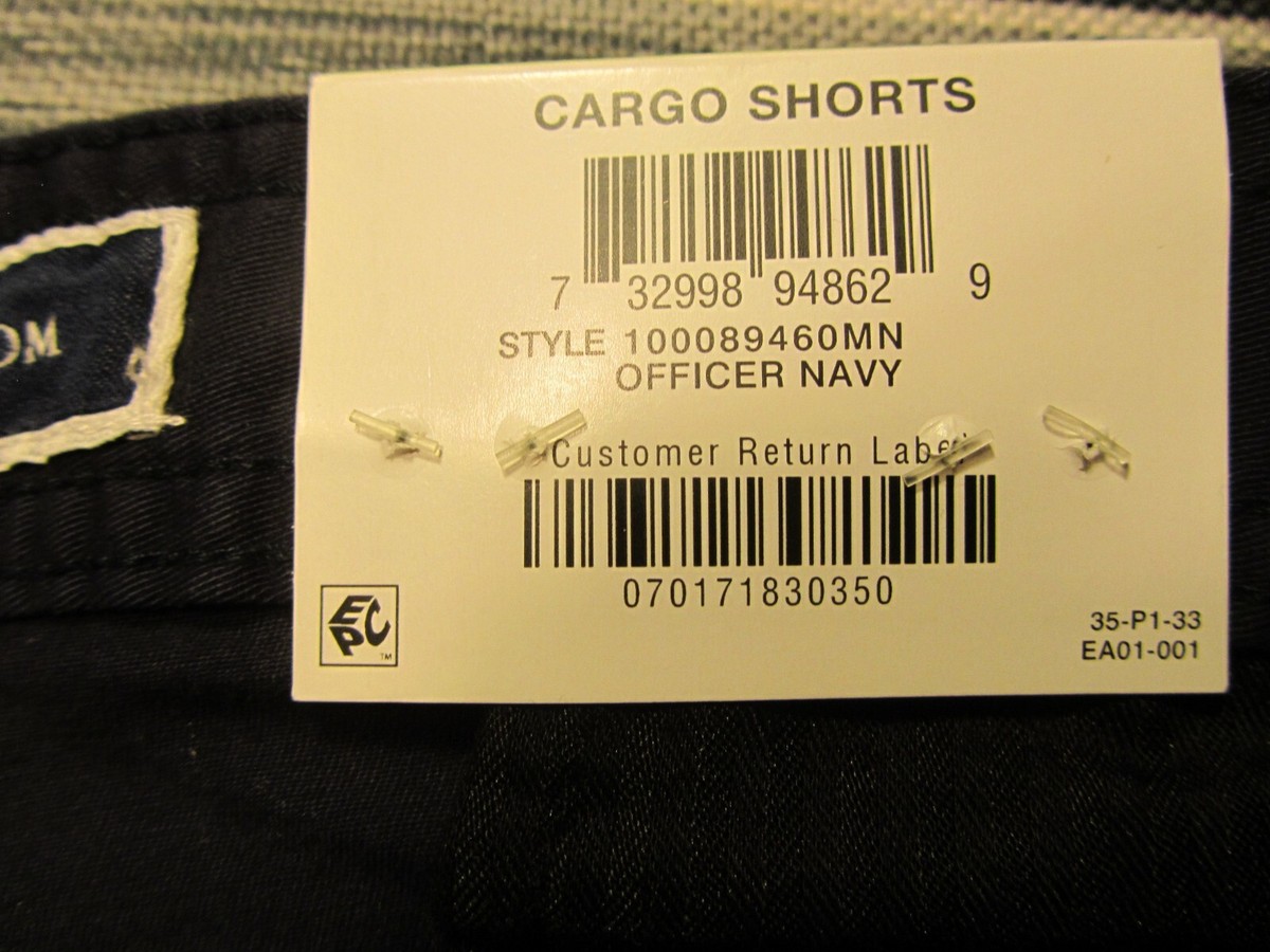Club Room Men's Cargo Shorts, Navy Blue, Pockets, Cotton, Size 30 Club Room Men's Cargo Shorts, Navy Blue, Pockets, Cotton, Size 30