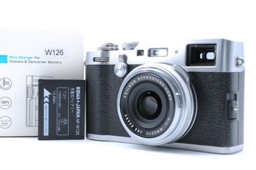 Near Mint Fujifilm Fuji X100F 24.3MP Digital Camera Silver w/ Battery Charger