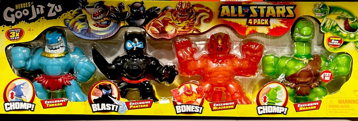 Heroes of Goo Jit Zu All Stars 4 Pack - Thrash Pantaro Blazagon
