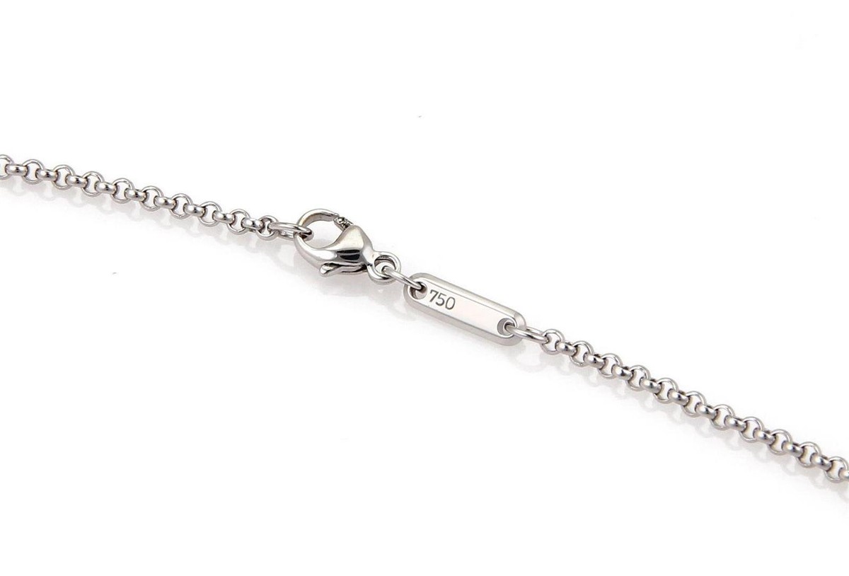 Chopard Happy Diamond 18k White Gold Mini Heart Pendant & Chain