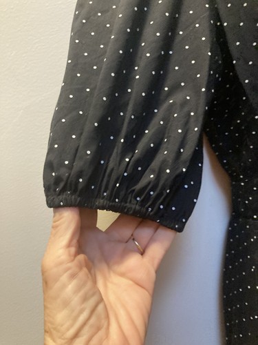 Banana Republic Black With White Polka Dots dress Size 0 New With Tags! - Picture 3 of 12