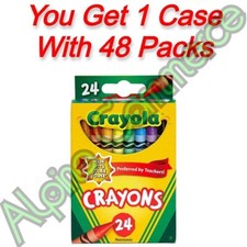  48-Packs Crayola Preferred By Teachers 24 Crayons Nontoxic 52-3024
