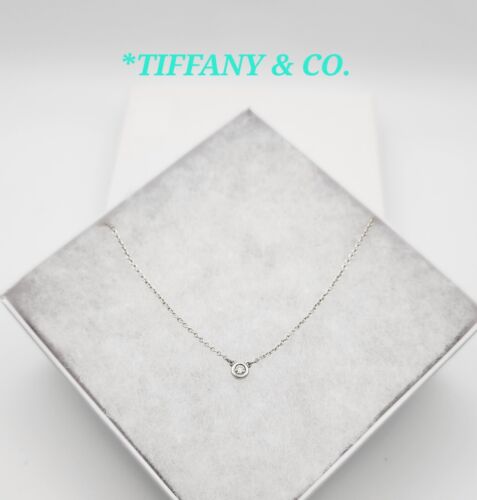 Tiffany & Co Elsa Peretti Diamonds By The Yard 16" Sterling Silver Necklace