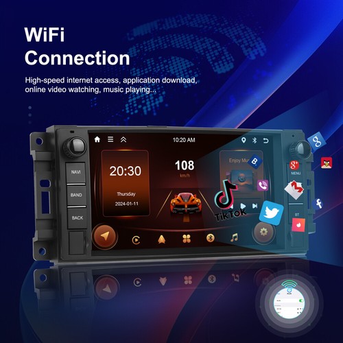 2+64GB Android 15 Autoradio GPS 7" Für Chrysler Dodge RAM Jeep Grand Wrangler JK - Bild 8 von 22