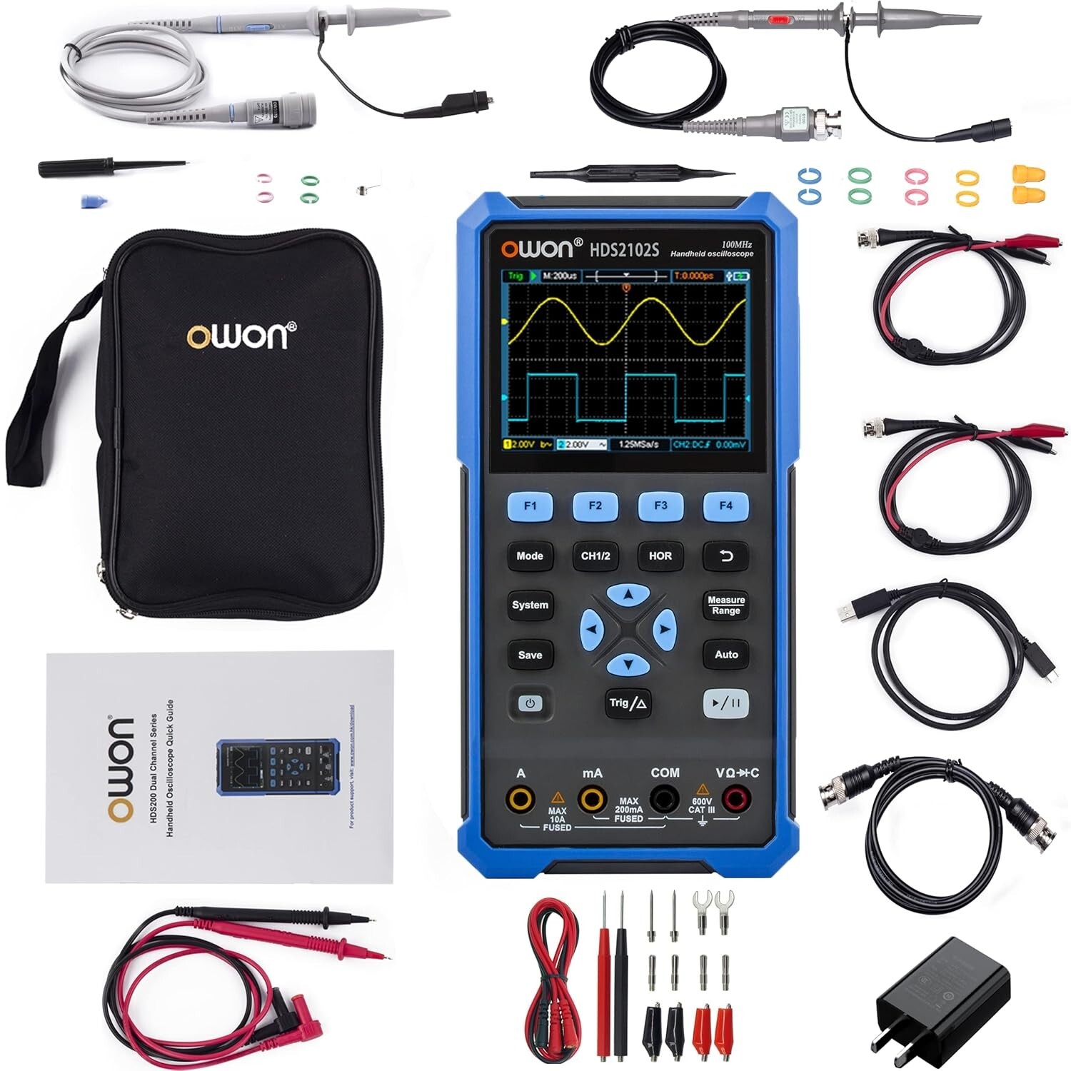 Lightweight Handheld Oscilloscope with 3-in-1 Functionality for Professionals