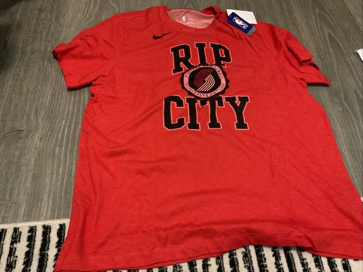 Nike Portland Trail Blazers Red Shirt Tee “Rip City” Men's Size