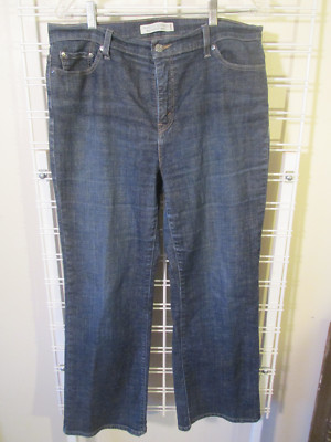 LEVI'S 512 Perfectly Slimming BOOT CUT DENIM JEANS sz 16 S / C mea 36 x 29 EUC