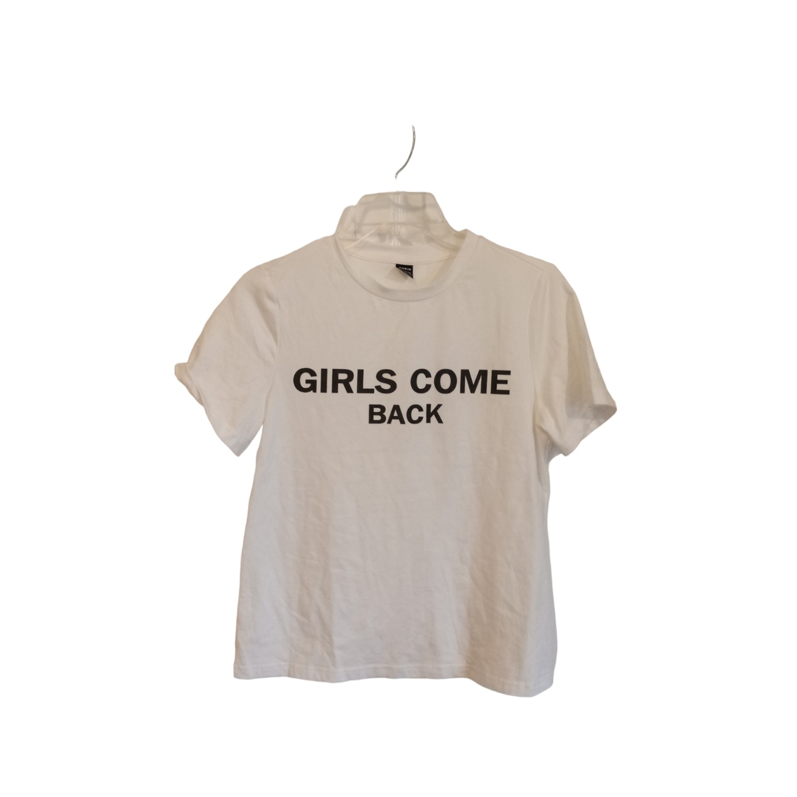 Shein "Girls Come Back" basic white tee - image 1