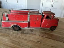 Vintage Structo SFD Pumper Fire Truck Engine Pressed Steel Toy 1950  s 19  