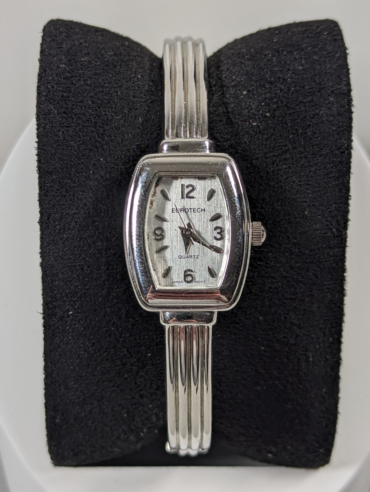 Eurotech Silver Tone Dial Rectangle Case Hinge Br… - image 1