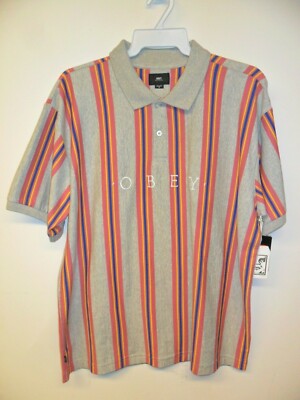 OBEY Men's S/S Polo Shirt ASHBY - HAS - Medium - NWT