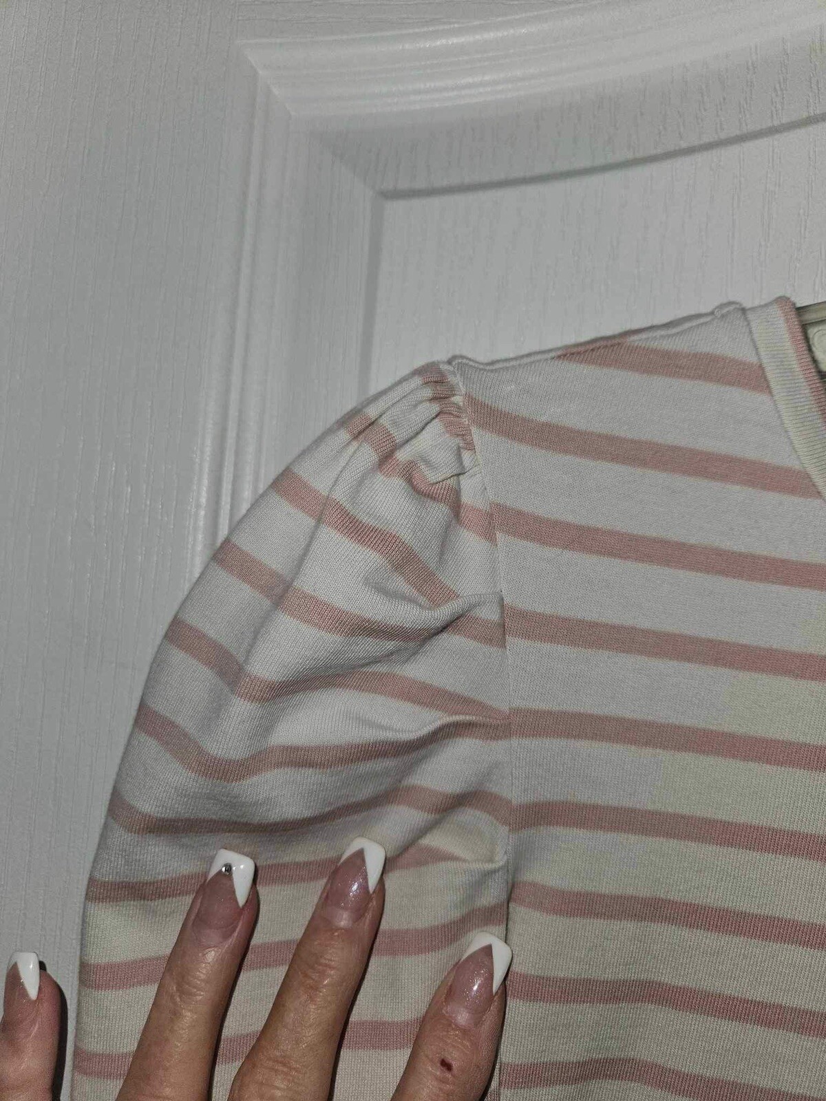 Boden Imogen Breton Stripe Puff Sleeve Tee Women … Gem