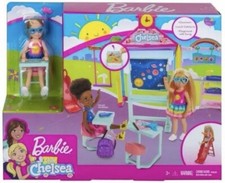 Barbie Club Chelsea Classroom Play Set Doll  Accessories School Cafeteria Slide