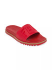 100% AUTHENTIC NEW MEN FENDI VOCAB RAISED RED SLIDE SANDALS UK 10/US 11 D — photo 1