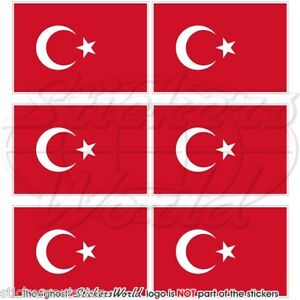 Turkei Flagge Turkische Fahne Ay Yildiz Turkiye Mini Sticker Aufkleber 40mm X6 Ebay