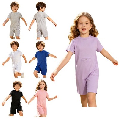 Kids Romper Back Zipper Girls Nursing Sleepwear Comfort Jumpsuit 3pcs Boys