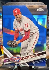 2017 Topps Chrome Pat Neshek #196 Blue Refractor 138/150