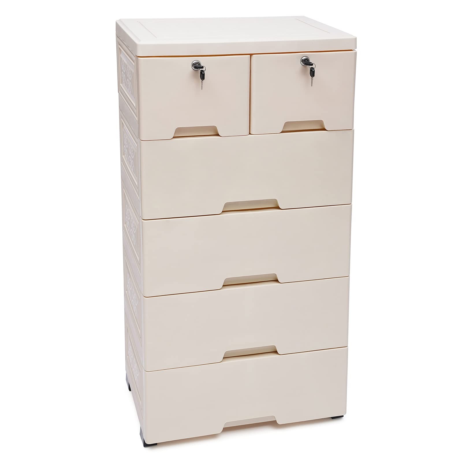 Tall 6-Drawer Wood Dresser for Bedroom Storage and Closet Organization-image