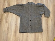 VTG Herringbone Puff Sleeve Coat Made USA Dol...