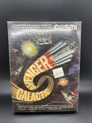 Avenger Galactic - Cosmi - 1982 / Atari 400/800 - Sealed DISKETTE