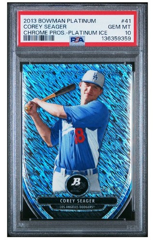 2013 Bowman Platinum Prospects Corey Seager Platinum Ice Rookie /10 PSA 10 POP1!