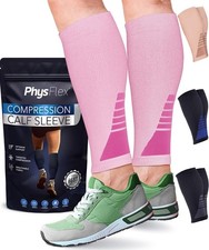 Calf Compression Sleeves for Men and Women - Footless Compression Socks Suppo...